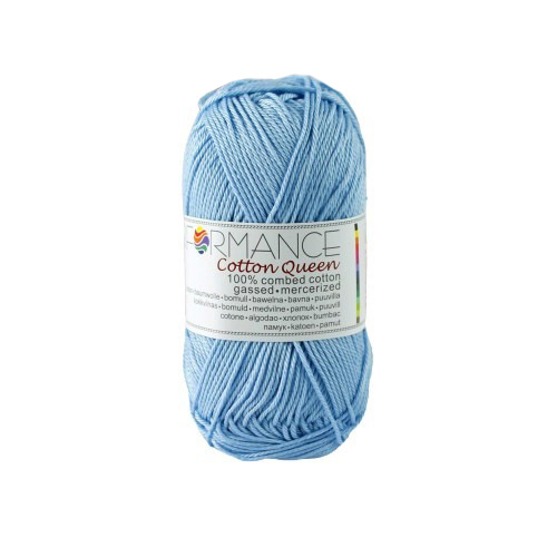 Bavlněná příze Cotton Queen 085 - modrá 50g 125m